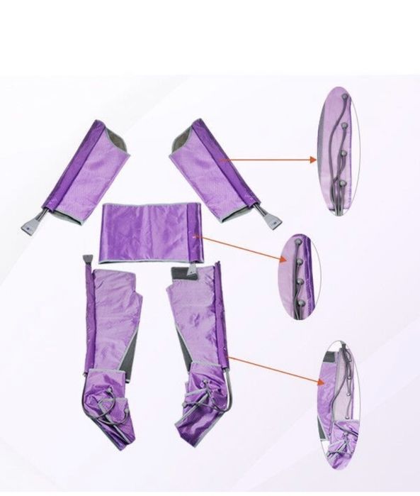 Aparat de presoterapie profesional cu 24 de camere, drenaj limfatic, a