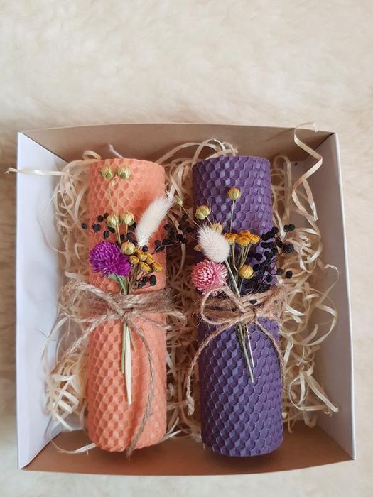 Натуральная цветная вощина для свечей