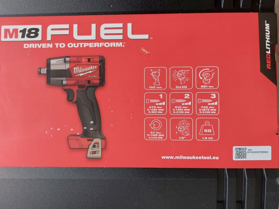 Set impact mediu milwaukee M18 FMTIW2F12, 900 nm, nou