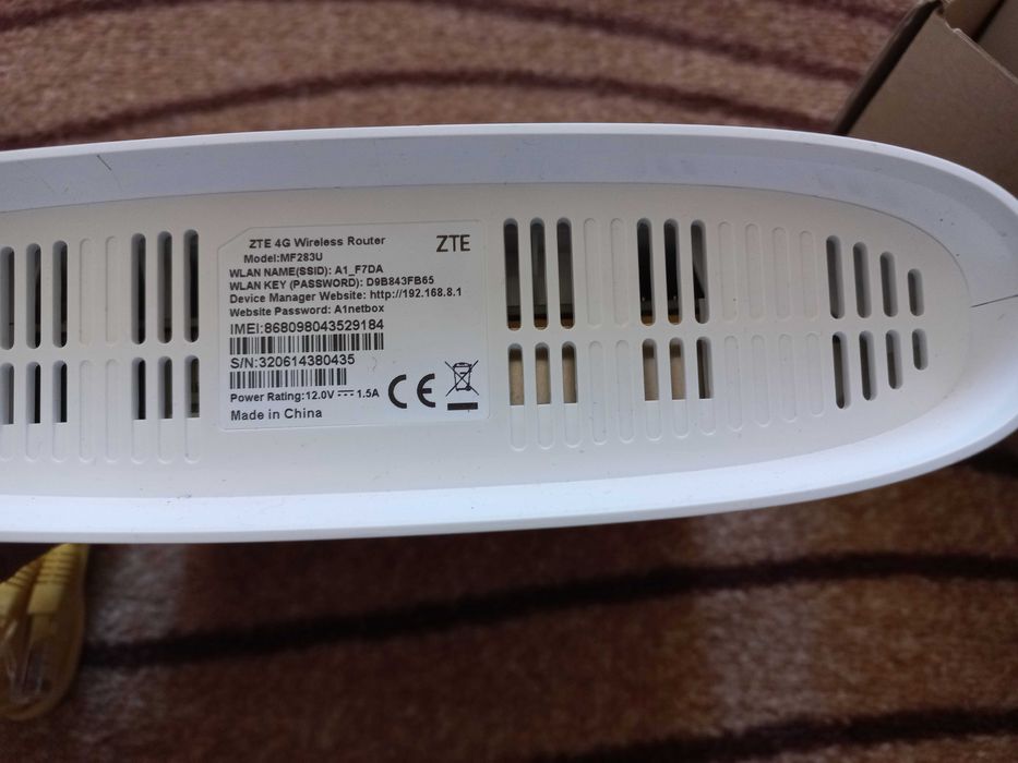 4G LTE LAN Рутер ZTE MF283U със слот за сим карта