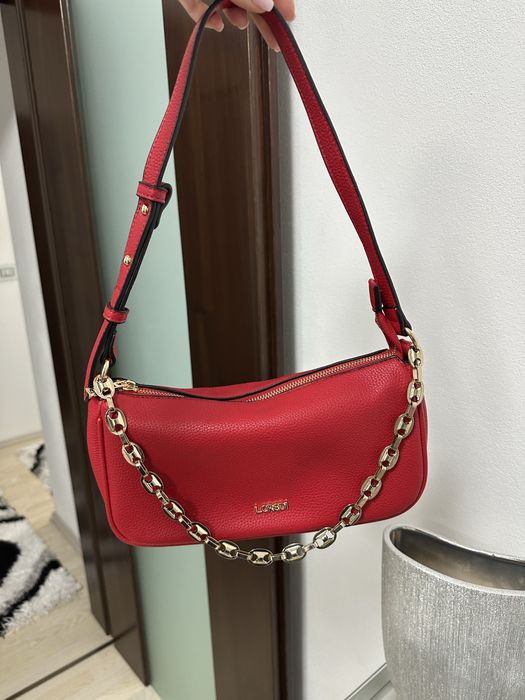 Geanta rosie de piele