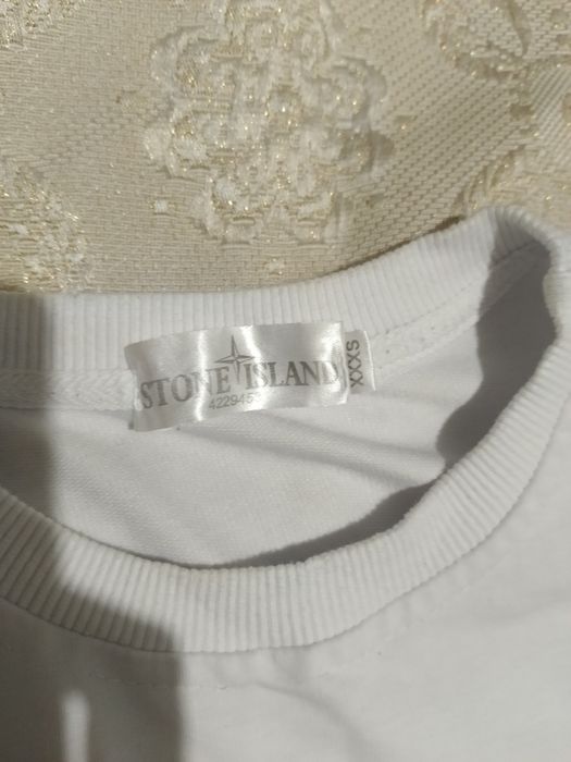 stone island white long sleeve