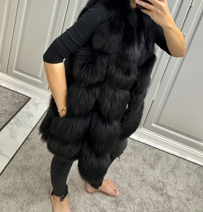 Vestă naturală de vulpe