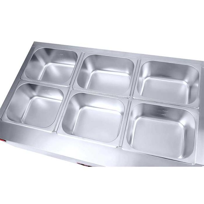 Aparat electric mentinere la cald 6 cuve gn1/2- TRANSPORT GRATUIT