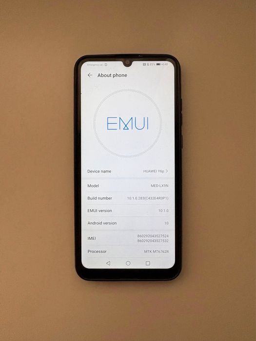 Huawei Y6p 64GB/3GB - отлично състояние, с калъф и зарядно