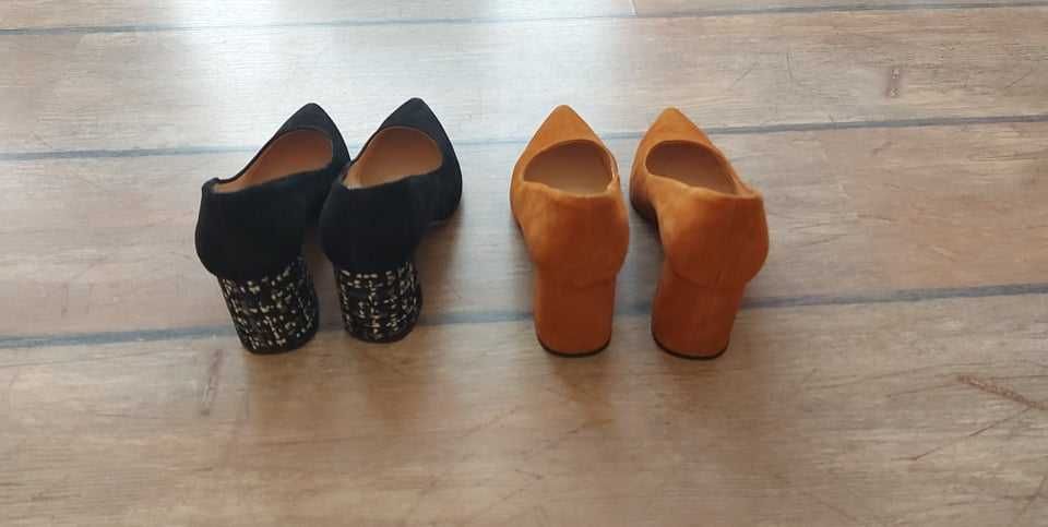 2 броя Естествена кожа велур 38 номер  Маркови обувки