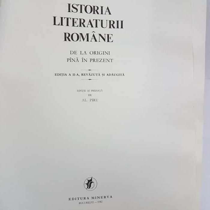 Istoria literaturii romane de la origini pana in prezent CALINESCU  