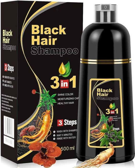 Black hair shampun - sochni qoraytirish uchun