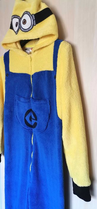Salopetă pijama plus copii H&M Minions mărimea 134/140 8–10ani ca noua
