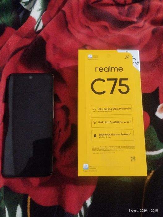 realme C75.Телефон новый не пользованый