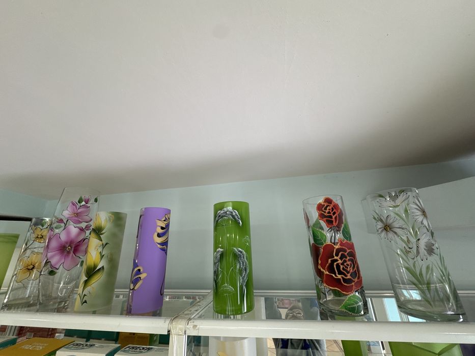 Ваза для цветов с росписью