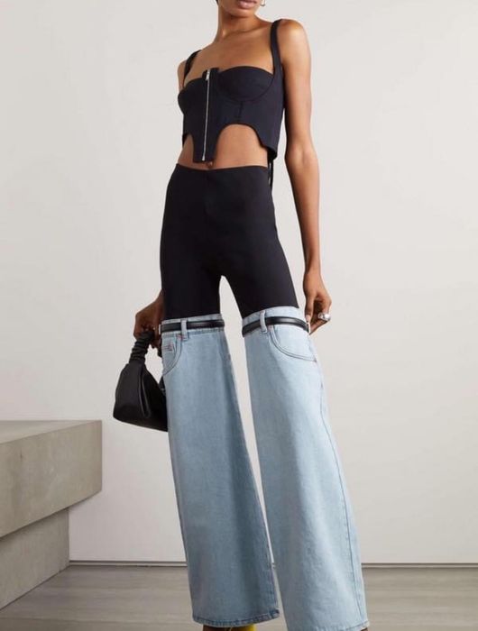 Клин с дънкови крачоли