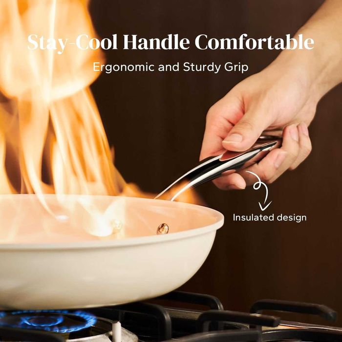 Индукционен тиган Redchef, Керамичен, 28 см, незалепващо покритие