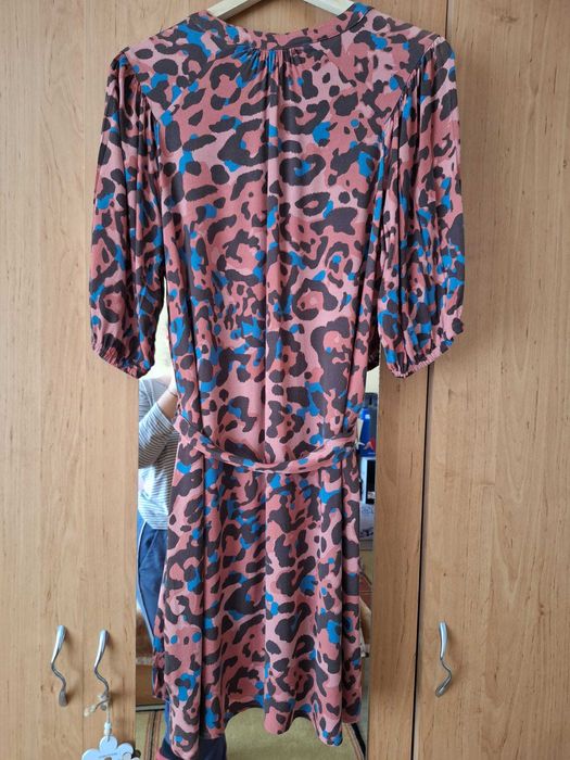 Rochie Next mărimea 12 (40) animal print roșu/albastru