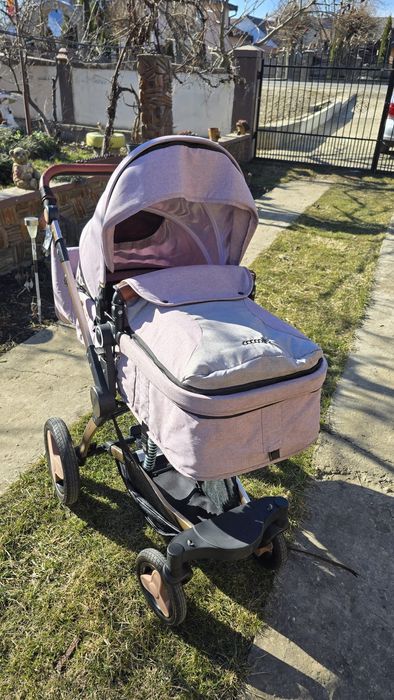 Carucior transformabil 3 in 1 Coccolle Ambra Rose Gold