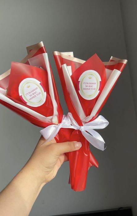 Тойбастар Бонбоньерки из маршмеллоу есть Kaspi red