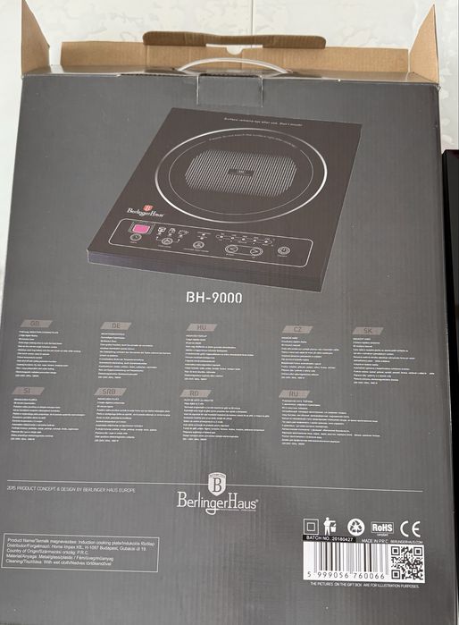 Vand plita cu inductie BerlingrrHaus HB-9000 1800W noua