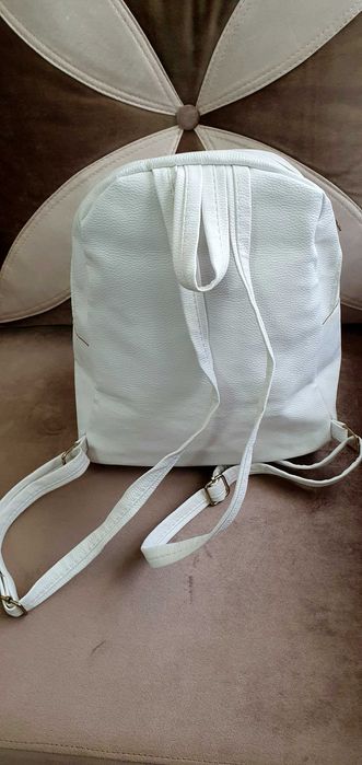 Rucsac de culoare albă din înlocuitor piele - marca FASHION