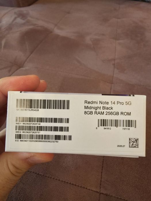 ЧИСТО НОВ!! Xiaomi Redmi Note 14 Pro 5G, 256/8 - ЧЕРЕН с 2 години гара