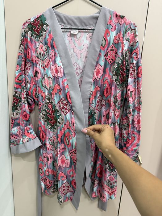 Двойка икат: кимоно и кюлоты, размер 54. Б/у в хорошем состоянии