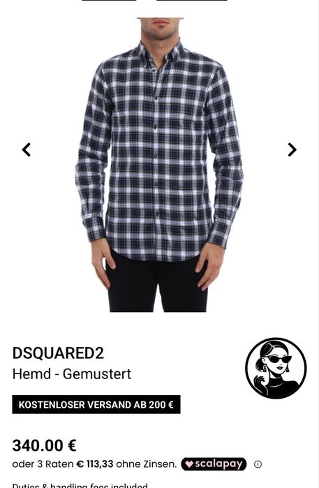 100% Оригинална риза Dsquared2  RRP €300