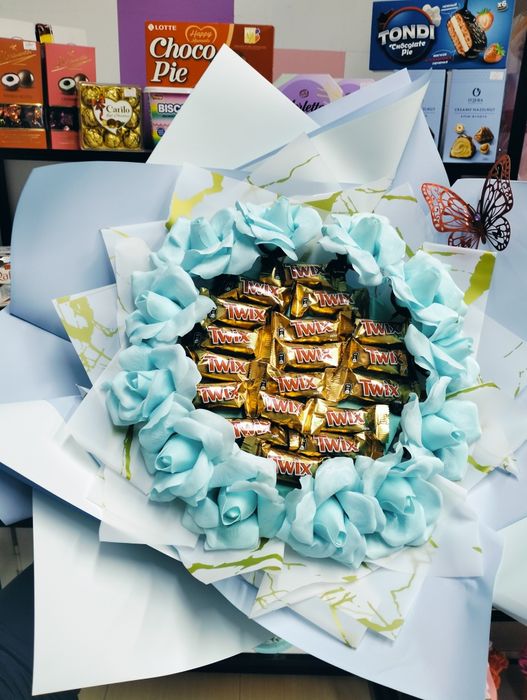 Денежный букет ручная работа