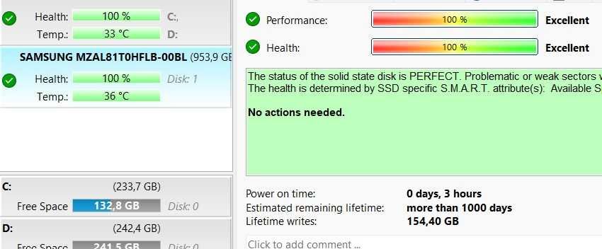 Samsung PM9C1B 1TB NVME SSD диск - размер 2242
