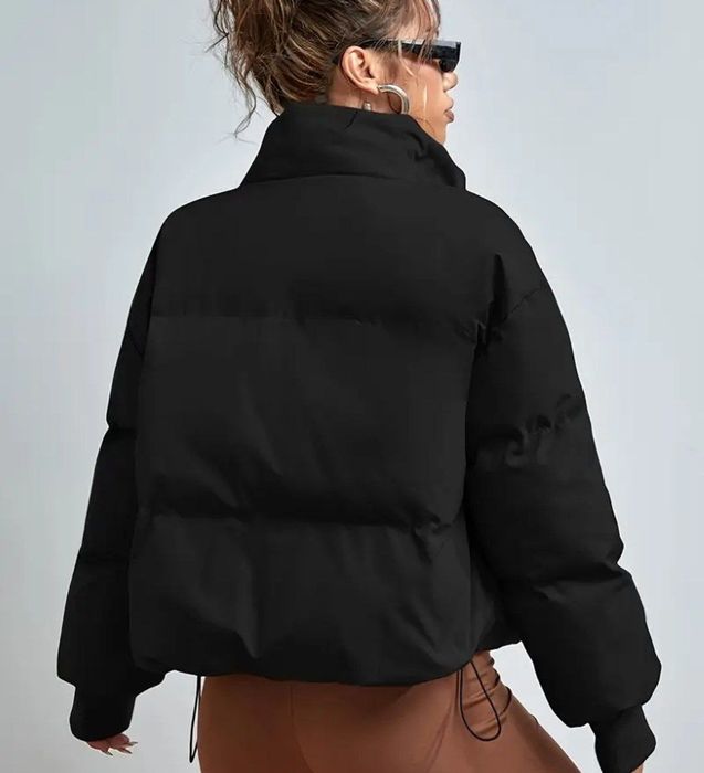 Новая куртка оверсайз бежевая и чёрная