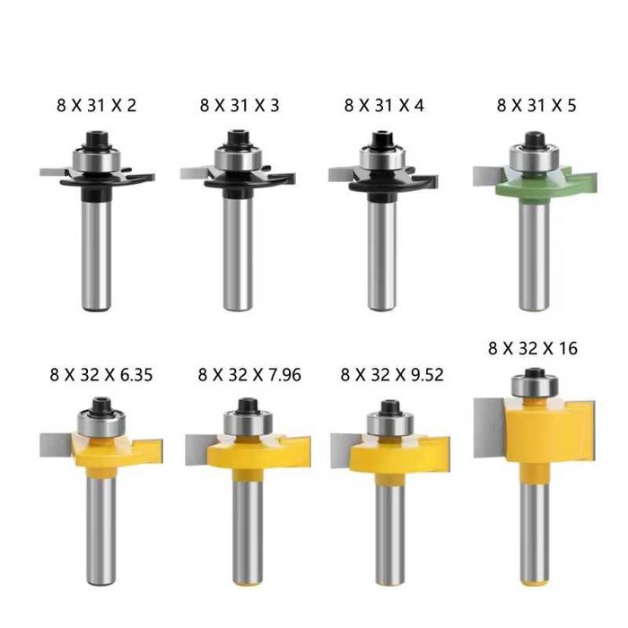 Фрезери с дискове за рязане или правоъгълни канали, различни размери
