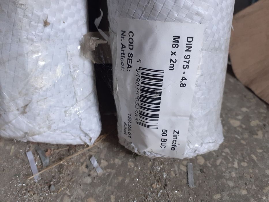 Tije-Bare-Tije Filetate M8x2m Lungime Zincate