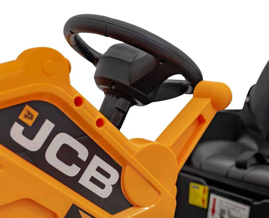 Tractor electric pentru copii cu cupa manuala JCB (0960) Galben