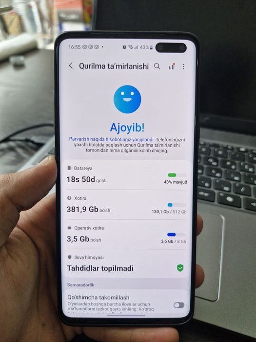 Samsung Galaxy S10 5G 512GB sotiladi

• Model: Samsung Galaxy S10 5G
•