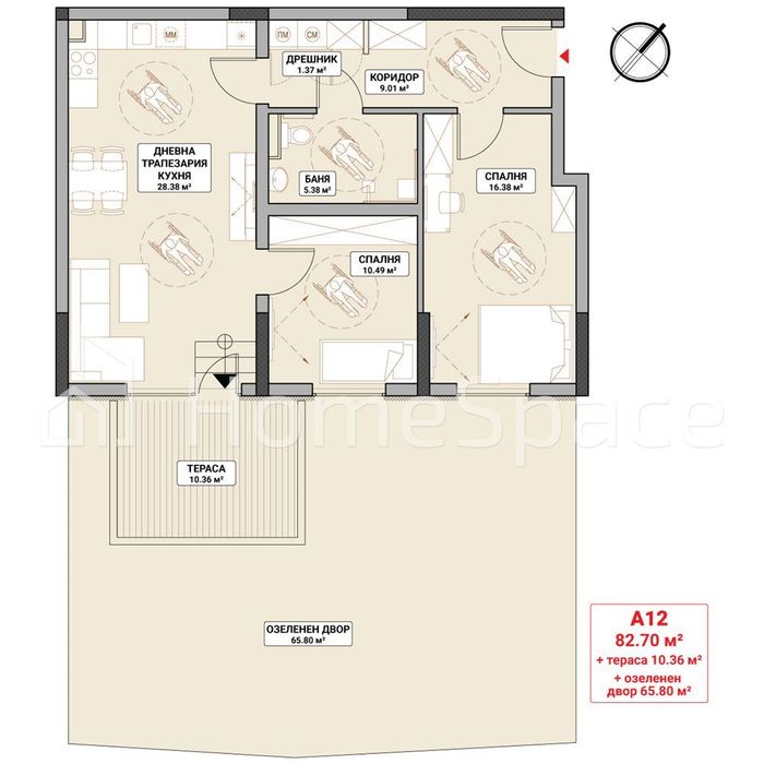 Продава се Тристаен апартамент в София, Младост 4 - 82 кв.м за 2407 €/кв.м - Снимка #3