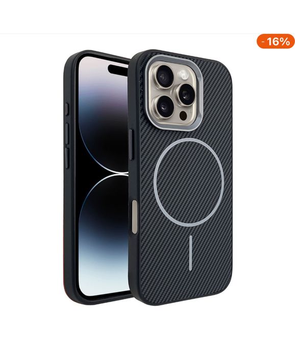 Husa Carbon Magsafe Solid Case Iphone 16 / 16 PRO /16 PLUS /16 PRO MAX