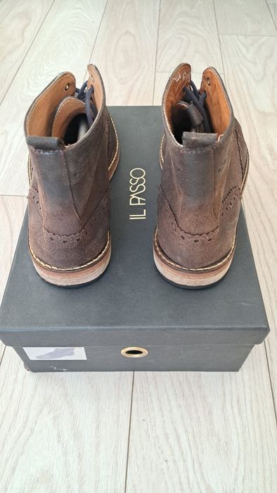 Ghete brogue din piele nabuc Hudson London  mărimea 42