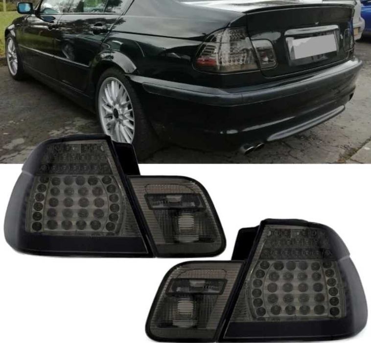 Стопове БМВ Е46 ЛЕД СИВИ Опушени Нови 2001-2004 Седан BMW LED фейслифт