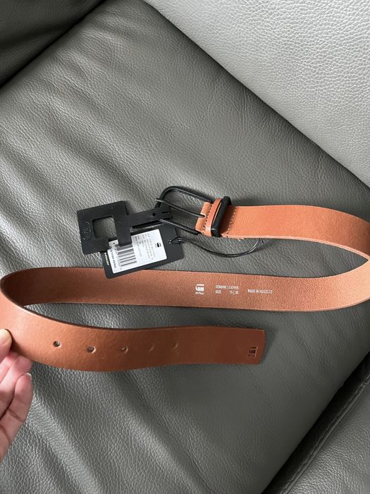 Дамски колан ест кожа G-star raw - кафяв 75 см, нов с етикет