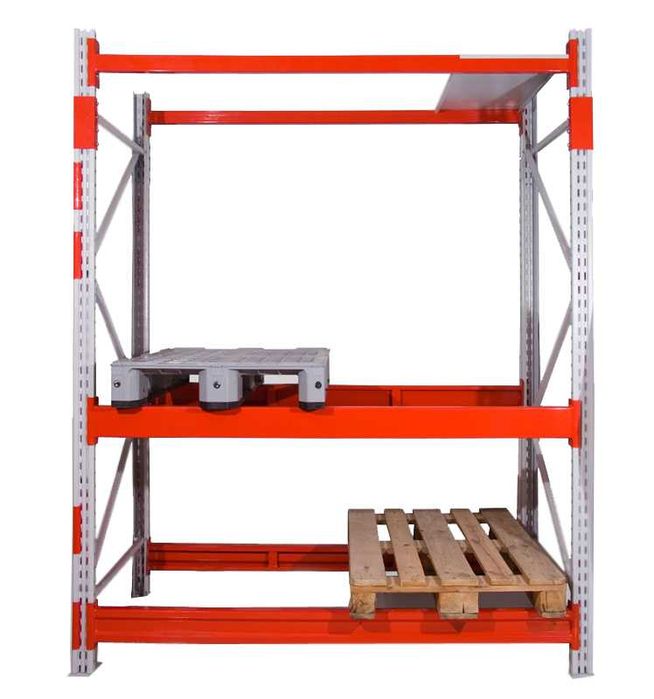 Фронтальный стеллаж, полочный и палетный, омбор стелаж, полка