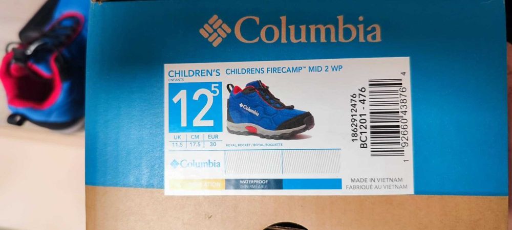 Ghete impermeabile copii Columbia
 Youth Firecamp Mid 2 Wp BY1201 M30