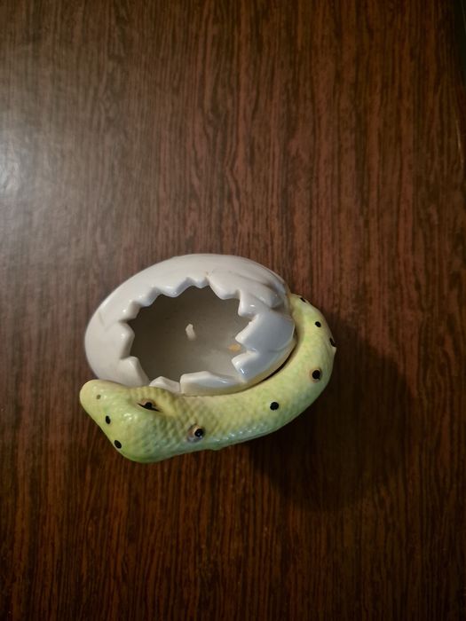 Подсвечник- свеча, змея,  керамический.