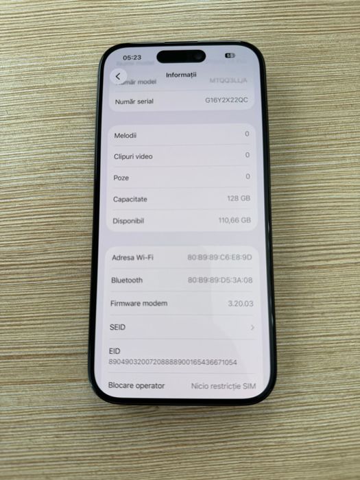 Iphone 15 Pro Blue Titanium 10/10
