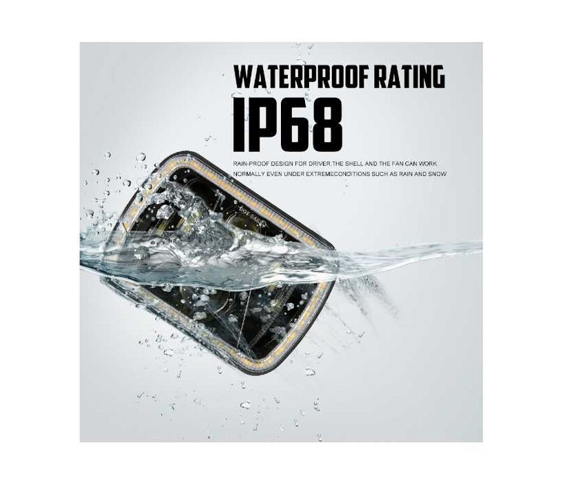 Комплект Правоъгълни LED фарове 5x7" H4 букса, 4 светлини