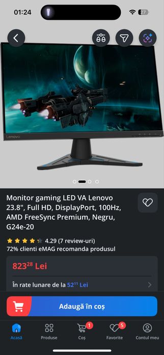 Monitor gaming 100hz lenovo
