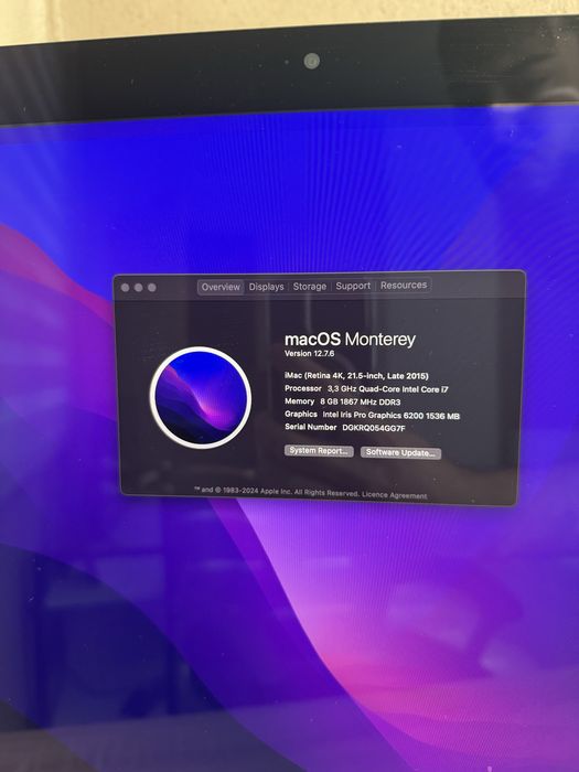 iMac 21.5 Late 2015 i7