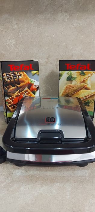 Уред за принцеси 2 в 1 TEFAL Snack Collection SW852D, инокс и черен,