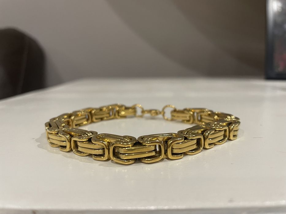 Масивна мъжка гривна от мед.стомана