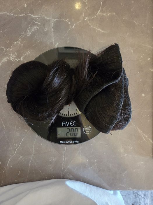 Естествена коса на щипки