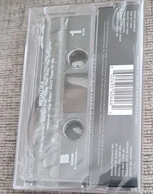 Аудио касета Metallica - The Black Album . Запечатана, UK издание.
