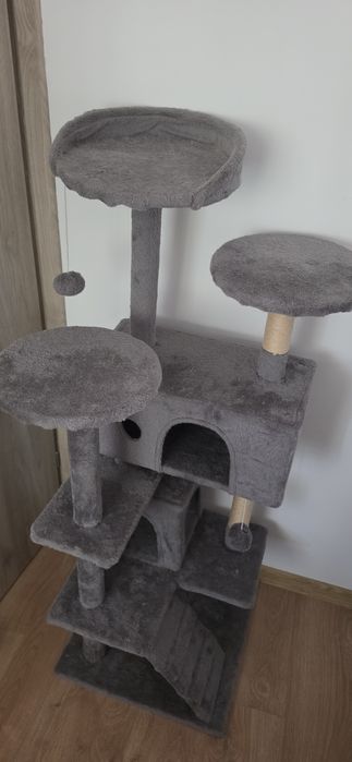 Turn pentru pisici, gri deschis, 130 cm