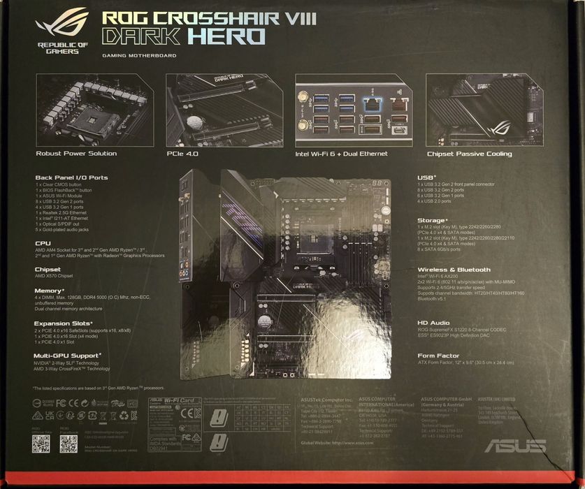 Placa de baza Asus ROG x570 Crosshair VIII Dark Hero